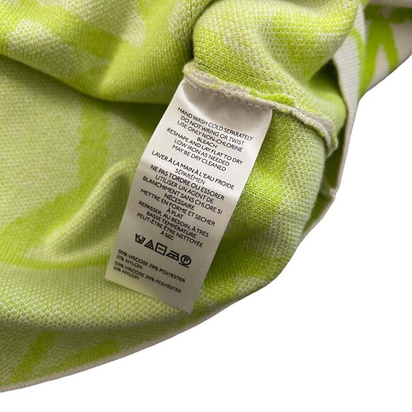 Maeve Anthropologie Carys Star Print Sweater Green XL Maximalist Twee Kidcore - Picture 5 of 10